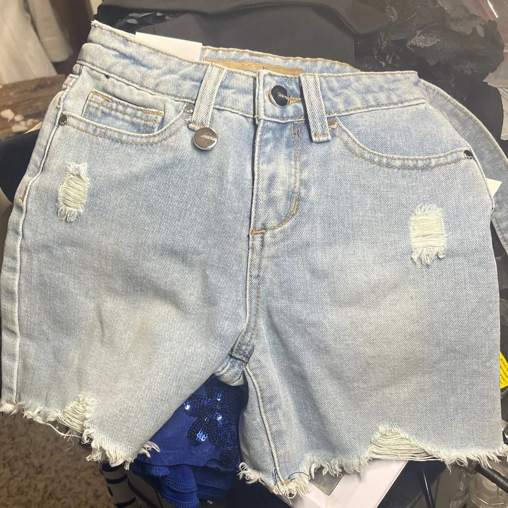 Light Blue Denim kids Shorts